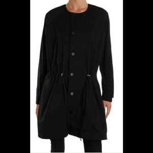 Lauren Ralph Lauren Jacket Utility Anorak Rain Coat Black Button Front Sze Small